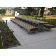 Banquette KASTEL bois et acier galva_7