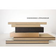 Plateau de table en bois aggloméré stratifié - Fabrication française - Plusieurs épaisseurs et décors disponibles_7