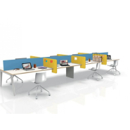 Bureau bench design et innovant pour espaces ouverts - PIGRECO avec finitions personnalisables et modularité_7
