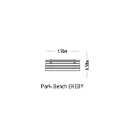 Banc public Ekeby réf 8042424 - Hags - montage en 1 heure, 1760 mm de longueur_7