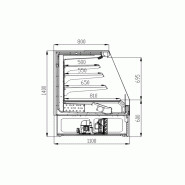 Vitrine réfrigérée semi-verticale 3 niveaux MILANO PLUS - EORI-SV-1330 et EORI-SV-1955, 3 + base, LED, -1°C à +7°C, EUROVITRINE_7