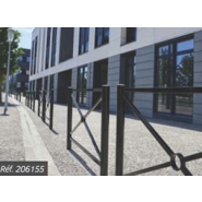 Barrière type Croix de Saint-André traditionnelle et élégante - Longueur 1072 ou 1572 mm - Trois cadres et quatre pommeaux au choix - LIGNE PROVINCE_7