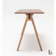 Table haute Viga - MDD - Oui, 200, Placage chêne cuivré_7