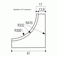 Bordure T3 convexe poids unitaire 65,5 kg