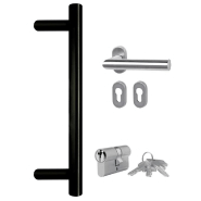 Vidaxl porte d'entrée anthracite 108x200 cm pvc 3157092_7