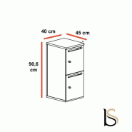 Meuble à casiers avec fentes courrier - Mobel Linea - A clé, 1 x 2 cases_7