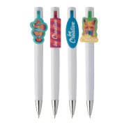 Stylo à bille en plastique - avec clip sur mesure - encre bleue - marquage UV LED inclus_7