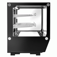 Vitrine réfrigérée à poser noire avec éclairage LED - 200 L - 3 niveaux_7