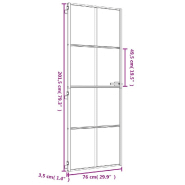 Vidaxl porte intérieure mince doré 76x201,5 cm verre trempé aluminium 155140_7