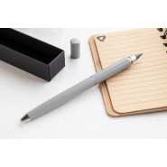 Stylo sans encre - Stylo à bille twist 2 en 1 en métal avec boîte cadeau noire_7