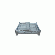 Rack de stockage - Panier grillagé pliable en acier galvanisé - 122 cm x 90 cm - Charge max 1200 kg_7