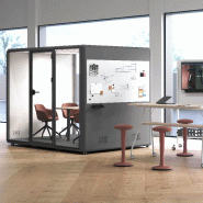 Cabine acoustique 4 personnes Domus L - Mobel Linea - Gris anthracite , Gris_7