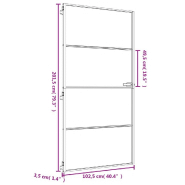 Vidaxl porte intérieure mince doré verre trempé aluminium 155135_7
