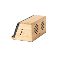 Chargeur enceinte Bluetooth en bambou - induction, chargeur rapide sans fil 10W, support téléphone portable_7