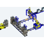 Machine de fabrication de blocs, hourdis, pavés - ROMETA 2050 - Grande production avec vibrocompresseur résistant et centrale à béton 1125/750 L_7