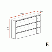 Meuble à casiers avec fentes courrier - Mobel Linea - A clé, 6 x 3 cases_7