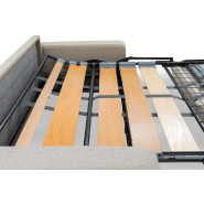 Canapé d'angle convertible EXPRESS DREAMER - sommier à lattes 160 cm - matelas 16 cm - velours côtelé caramel_7