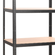 Vidaxl étagère à 5 niveaux 2 pcs gris acier et bois ingénierie 3154204_7