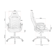 Fauteuil de bureau AZGENON Z100 Rouge - Design racé, robuste et confortable - Poids maximal 120 kg - Réf : AZG_Z100_BKRED_7