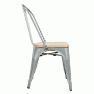 Chaises en acier avec assise en bois - Lot de 4 - GM642 | Bolero_7