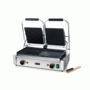 Grill de contact modèle double 1/2 rainuré 1/2 lisse inf.475x230mm HENDI_7