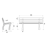 Banquette publique BRUGE Los Angeles Marina - design moderne et confortable_7