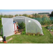 Serre de jardin avec aérations latérales des 2 côtés relevables par manivelles sur 0,70 m de hauteur - idéale pour les jardins de plus grande surface - SUPER_7