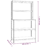 Vidaxl table de travail avec étagères 5 niveaux anthracite 152877_7