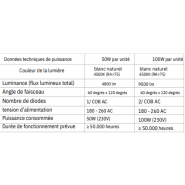 Éclairage LED public sur mât - Puissance 50W ou 100W - Réf MOB LIGHT DSKL_7