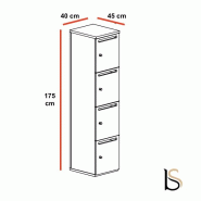 Meuble à casiers avec fentes courrier - Mobel Linea - A clé, 1 x 4 cases_7