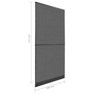 Vidaxl moustiquaire à charnière pour portes anthracite 100x215 cm 148713_7