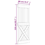 Vidaxl porte narvik 80x210 cm bois massif de pin 154443_7