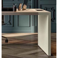 Bureau de direction E10 - Esthétique moderne et traditionnel, plateau en bois plaqué et options cuir_7