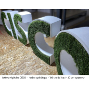 Lettres et/ou logo en polystyrène 3D et herbe synthétique pour l'intérieur et l'extérieur - Rouge_7