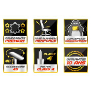 Siège réglable en tissu déperlant - ORAXEAT TK800F - Gris clair / Noir - Mousse haute densité 55 kg/m3 - Réf : ORX_TK800F_LGBK_7