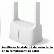 Table mange-debout intérieur/extérieur Karla - Sokoa - Blanc, Avec plateau verre_7