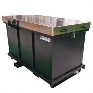 Benne à fond ouvrant - tôlé ou grillagé - capacité 500 à 2000L - fabrication française_7