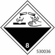 Étiquette matières dangereuses - 530036 – 10 x 10 cm - 