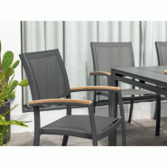 Fauteuil de jardin fixe essence 61,5x58x92,3cm – MTF – aluminium et teck – 2nab3128_7