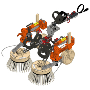 Herse rotative modulaire avec brosses de désherbage - compatible intercep Braun LUV et support pivotant mécanique modulaire_7