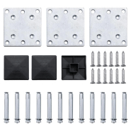 Vidaxl ensemble de panneau de clôture wpc 353x146 cm gris 3070455_7