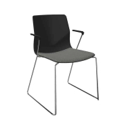 Chaise empilable FourSure 88 - pieds luge, rembourrage optionnel et coque recyclable_7