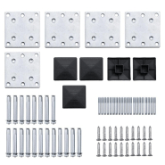 Vidaxl ensemble de panneau de clôture wpc 699x186 cm noir 3070431_7