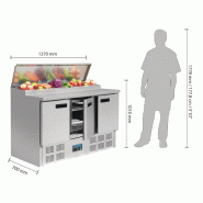Comptoir de préparation réfrigéré pizzas et salades Série G 390L 8 GN 1/4 G605 Polar_7