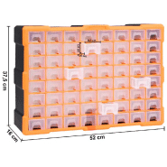 Vidaxl organisateur multi-tiroirs avec 64 tiroirs 52x16x37,5 cm 147579_7
