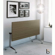 Table à plateau rabattable NET - Mobel Linea - Blanc 9010, 120, Chêne moyen_7