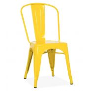 Chaise de terrasse - style vintage - acier - usage intérieur/extérieur - empilable - plusieurs couleurs_7