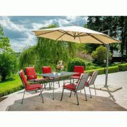 Parasol déporté borneo ø350 cm – MTF – toile grise avec poignée – 2naz0241_7