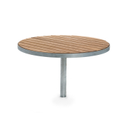 Table publique ronde brun/galvanisé - scellement béton - Sofiero réf 8054271 - HAGS - 1,1 m_7