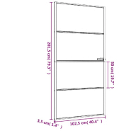 Vidaxl porte intérieure mince noir verre trempé aluminium 155122_7